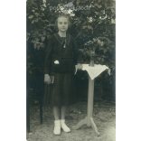 1937 - Photograph of a first communion girl. Original paper image. Postcard, photo sheet. (2791970)