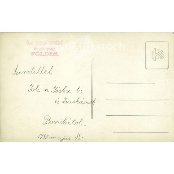 1937 - Photograph of a first communion girl. Original paper image. Postcard, photo sheet. (2791970)