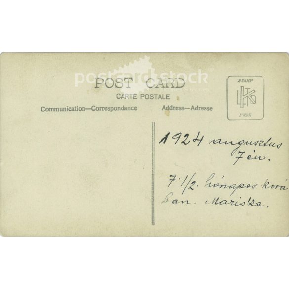 1924 - „Mother and daughter, Mariska” studio photo. Original paper image. Postcard, photo sheet. (2791973)