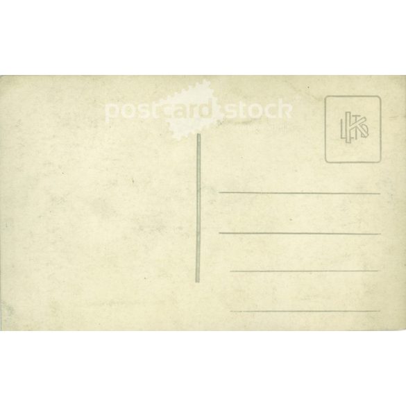 Civilians and athletes together, group portrait on soccer field. Original paper image. Postcard, photo sheet. (2791973)