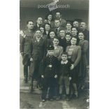 1943 - Christmas gathering at Veronka. Casual group photo. Original paper image. Postcard, photo sheet. (2791980)