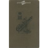 Cabinet photo taken in Imre Gárdi’s photography studio. Budapest. Little girl in a white dress with a bow.  Cabinet card / CDV photo / hardback photo. (2791985)