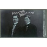 Cabinet photo taken in Goldstein’s photo studio Hermin. Szigetvár. Brothers in elegant attire, studio shot.  Cabinet card / CDV photo / hardback photo. (2791989)