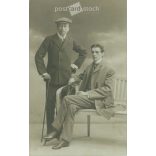 1906 - Studio shot of young men. Original paper image. Postcard, photo sheet. (2791996)