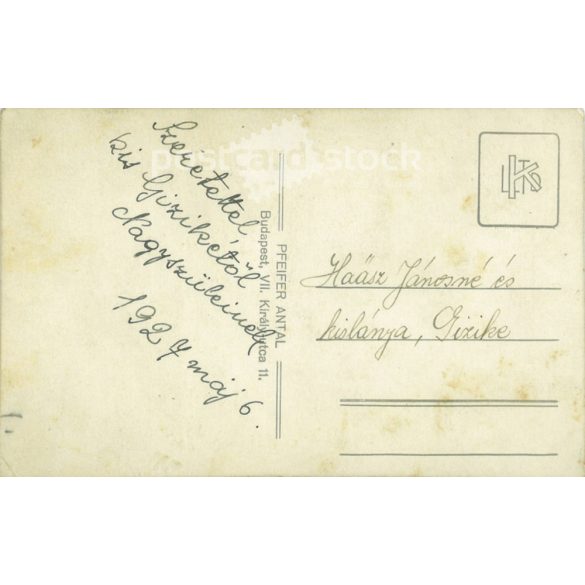 1927 - Lizike with her mother. Original paper image. Postcard, photo sheet. (2791994)