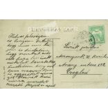 1911 - Topolya. Casino hostel with the statue of Hajj. Original paper image. Postcard, colored photo sheet. (2791999)