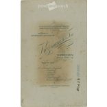 circa 1910 - Full-length family shot in the photography studio of Kozmann et al. Debrecen.  Cabinet card / CDV photo / hardback photo. (2792002)