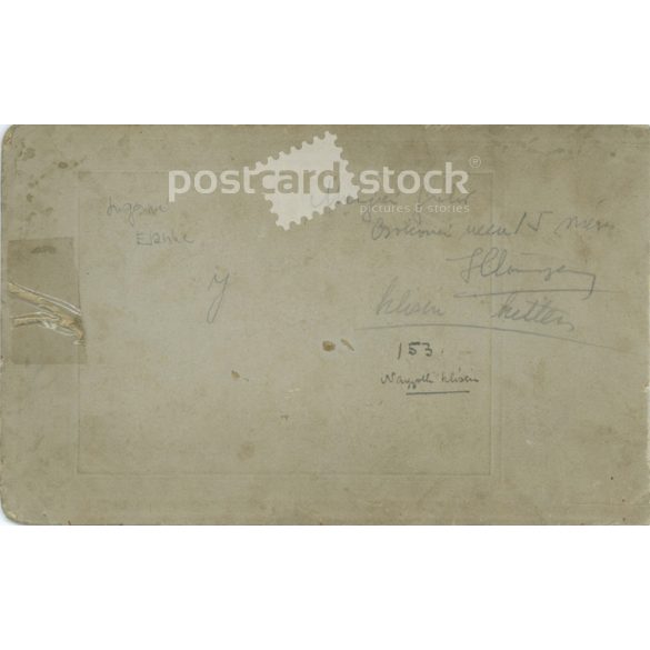 1915 - ADRIA, photography studio, Debrecen. Married couple in full length, recording.  Cabinet card / CDV photo / hardback photo. (2792004)