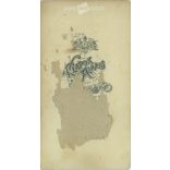 circa 1900 - Alajos Klapok, photography studio, Arad. Talented middle-aged woman in attractive dress, portrait photo.  Cabinet card / CDV photo / hardback photo. (2792006)