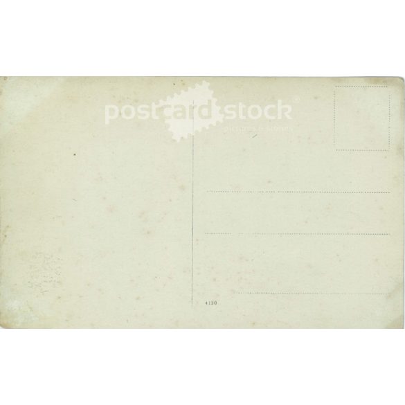 Group photo of casual beach swimmers on the shore. Original paper image. Postcard, photo card. (2792027)