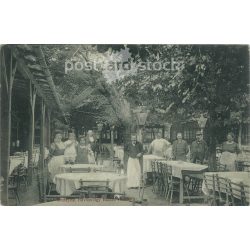   1913 - Balázs Hüvösvölgy restaurant. Budapest. Original paper image, postcard, photo sheet. (2792031)