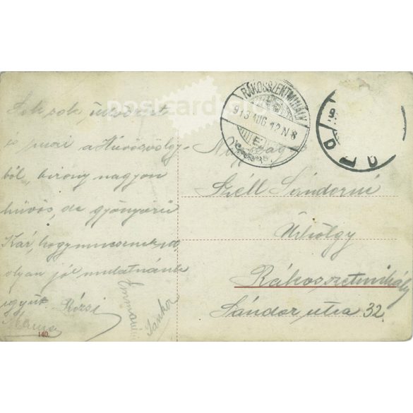 1913 - Balázs Hüvösvölgy restaurant. Budapest. Original paper image, postcard, photo sheet. (2792031)