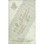 A. Schaar Photography Studio, Germany, Trier. Portrait photo of young woman.  Cabinet card / CDV photo / hardback photo. (2792035)