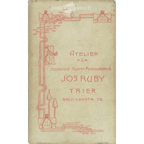 Jos Ruby Photography Studio, Germany, Trier. Portrait photo of young male official.  Cabinet card / CDV photo / hardback photo. (2792037)