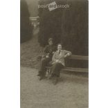 1913 - Ladies relaxing in a park. Original paper image. Postcard, photo sheet. (2792040)