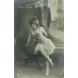 1910 - Gaby Deslys is a famous French actress. Original paper image. Postcard, photo sheet. (2792044)