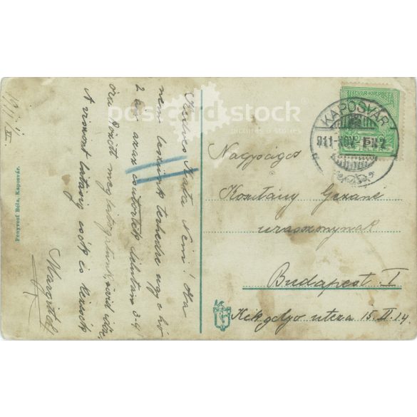 1911 - Kaposvár. National Theatre. Colored photo sheet, postcard. (2792057)