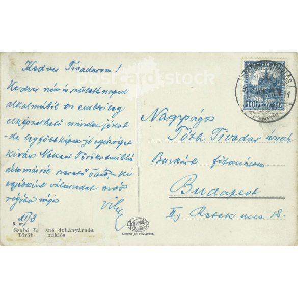 1922 - Törökszentmiklós. Village hall. Black and white photo sheet, postcard. (2792077)