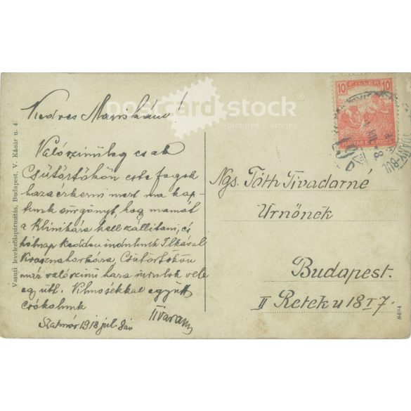 1918 - Szatmárnémeti. Reformed Church. Colored photo sheet, postcard. (2792079)