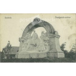   1921 - Szolnok. Damjanich statue. Black and white photo sheet, postcard. (2792084)