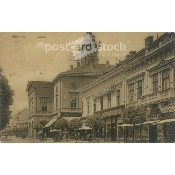 1912 – Miskolc. Theater. Paper image, photo sheet, postcard made with a browning process. (2792094)