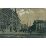 1908 - Miskolc. Hunyadi Street. Colored photo sheet, postcard. (2792095)