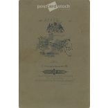 1911 - Ferdinand Kral photographic studio, Vienna. Full-length studio photo. Little girl with a basket.  Cabinet card / CDV photo / hardback photo. (2792105)