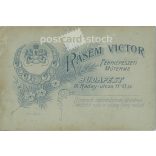 Early 1900s. Rasem Victor photography studio, Budapest. Full-length studio photo. A young man in elegant clothes with a mustache.  Cabinet card / CDV photo / hardback photo. (2792106)