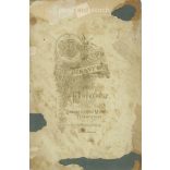 Early 1900s. Dékány J. photography studio, Ungvár. Group photo of bachelors.  Cabinet card / CDV photo / hardback photo. (2792113)