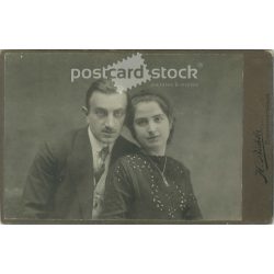   Early 1900s. H. Bichler photographic studio, Steyr. Studio photo of a young couple. Artistic photography.  Cabinet card / CDV photo / hardback photo. (2792114)