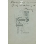 1908 - Knauer photography studio, Brasov. Full-length studio photo. Young man in elegant clothes sitting in a chair.  Cabinet card / CDV photo / hardback photo. (2792116)