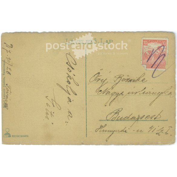 1903 - Tata, Tóváros. English park entrance. Colored photo sheet, postcard. (2792127)