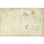 1910s - Village group portrait with soldiers. Black and white photo sheet, postcard. (2792129)