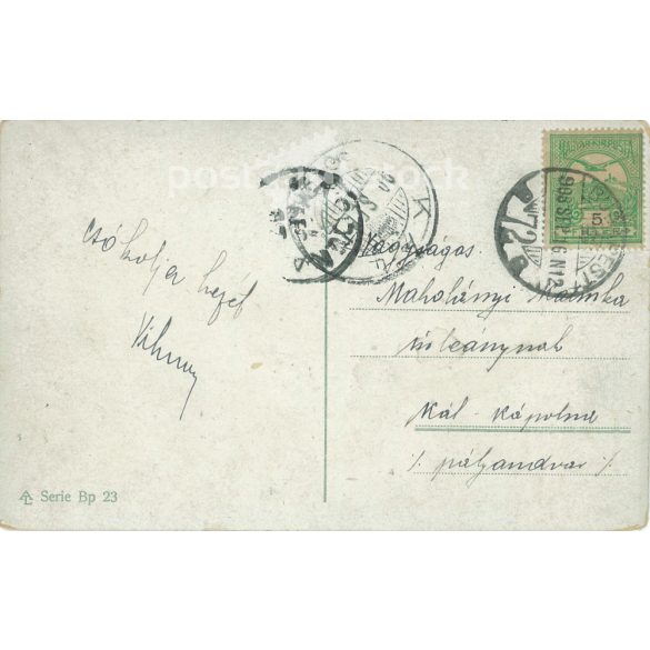 1908 - Budapest, Stock Exchange Palace. Colored photo sheet, postcard. (2792131)