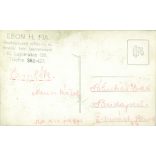 1940 - Full-length, studio photo of a young girl. Produced by Leon H. Fia’s photography studio. Black and white photo sheet, postcard. (2792133)