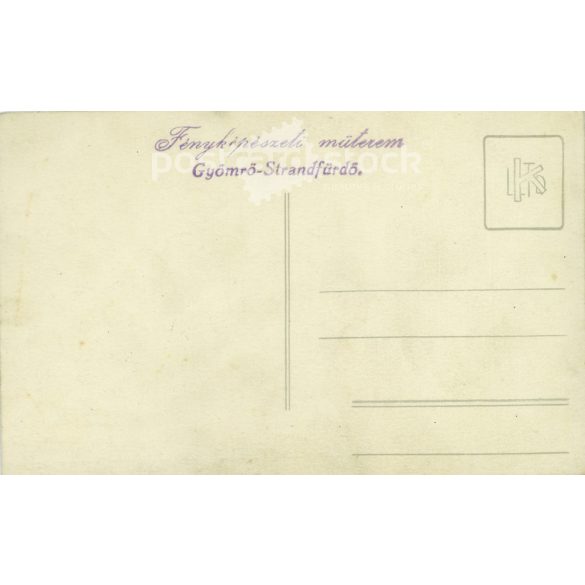 1930s. Gyomrő. Photo of a young woman in a swimsuit. Produced by Gyömrő-Strandfürdő, photography studio. Black and white photo sheet, postcard. (2792134)