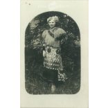 1932 - Harkányfürdő. Young woman in matyó costume. Black and white photo sheet, postcard. (2792135)