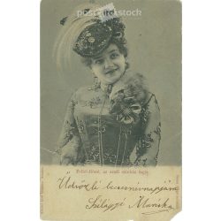  1901 - Arad, Felhő-Rózsi, member of the Arad theater. Published by Izsó Kerpel. Black and white photo sheet. (2792137)