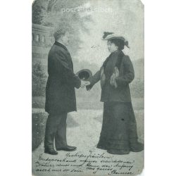   Early 1900s. Roamtic, black and white photo sheet, postcard. (2792143)