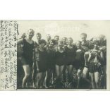 1919 - A group of young bathers. Black and white photo sheet, postcard. (2792145)
