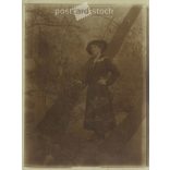 1930s. Irma Pittner can be seen in the photo. Black and white photo sheet, postcard. (2792155)