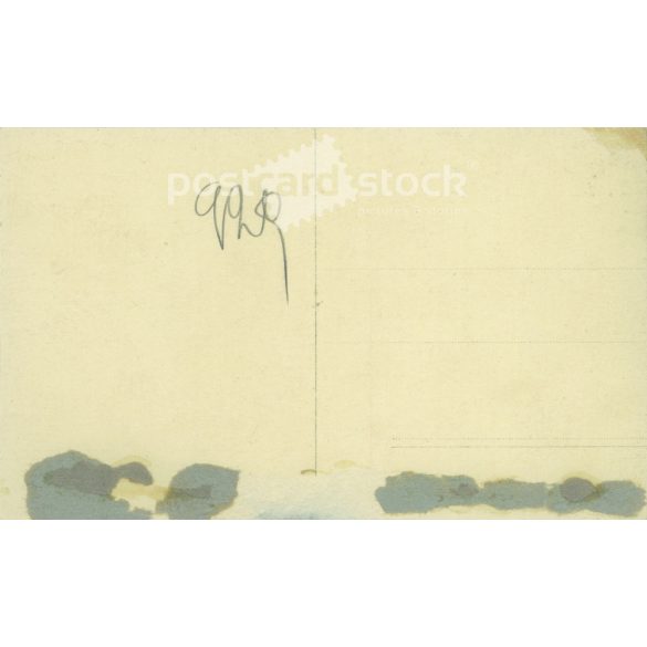 1950s. Family idyll outdoors. Black and white photo sheet, postcard. Cut. (2792167)