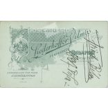 1897 - Studio portrait of a young man. Produced by Vilmos Linderhoffer’s photography studio in Budapest.  Cabinet card / CDV photo / hardback photo. (2792179)