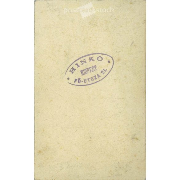 girl. Produced by Hinkó photography studio, Budapest, Kispesten.  Cabinet card / CDV photo / hardback photo. (2792188)