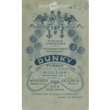 Early 1900s - Studio portrait of a young man. It was made by Dunky brothers photography studio, Cluj.  Cabinet card / CDV photo / hardback photo. (2792194)