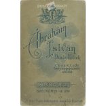 Early 1900s - Studio portrait of a middle-aged man. Produced by István Ábrahám’s photography studio in Miskolc.  Cabinet card / CDV photo / hardback photo. (2792200)