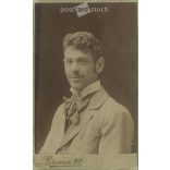 1898 - Studio portrait of Donáth. Memorial for Herminka. It was made by the photography studio of the Brenner brothers in Budapest.  Cabinet card / CDV photo / hardback photo. (2792206)