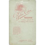 Early 1910s - Studio photo of a young woman. Produced by Ödön Békei’s photography studio in Budapest.  Cabinet card / CDV photo / hardback photo. (2792210)