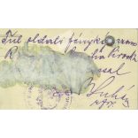 Passport photo with the stamp of the Royal Hungarian Police. from the 1930s. Original paper image. (2792216)