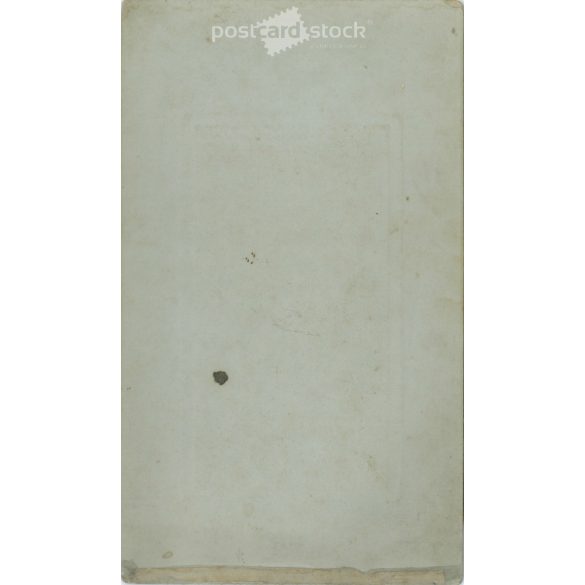 Early 1900s. Young girl in white dress, full length studio shot. Viktor Till’s art institute, Hódmezővásárhely. Original  Cabinet card / CDV photo / hardback photo. (2792248)